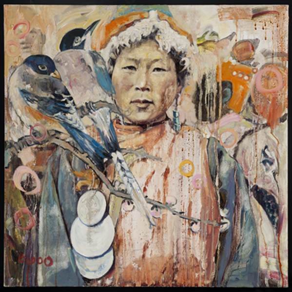 Hung Liu, Border Portrait: Yi Woman, 2000